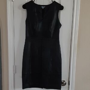 Antonio Melani Black Genuine Leather King Sheath Dress - Size 2